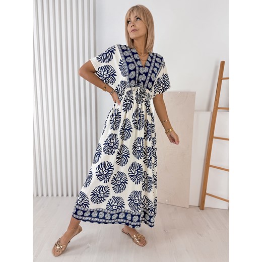 sukienka shayra granatowa xl/xxl ze sklepu UBRA w kategorii Sukienki - zdjęcie 184048209
