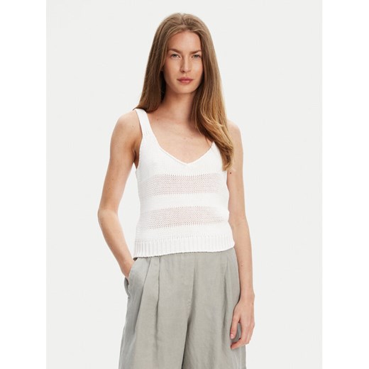 United Colors Of Benetton Top 1898DH018 Biały Relaxed Fit ze sklepu MODIVO w kategorii Bluzki damskie - zdjęcie 184048909