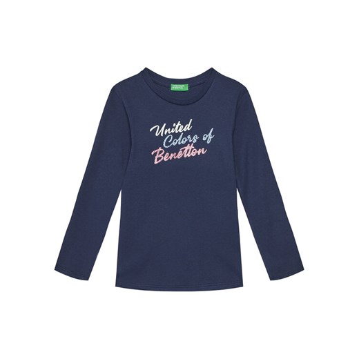United Colors Of Benetton Bluzka 3I9WC10MY Granatowy Regular Fit ze sklepu MODIVO w kategorii Bluzki dziewczęce - zdjęcie 184048916
