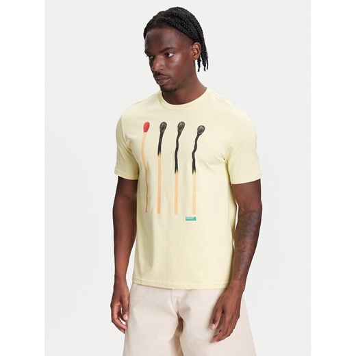 United Colors Of Benetton T-Shirt 3BL0U10AG Beżowy Relaxed Fit ze sklepu MODIVO w kategorii T-shirty męskie - zdjęcie 184048938