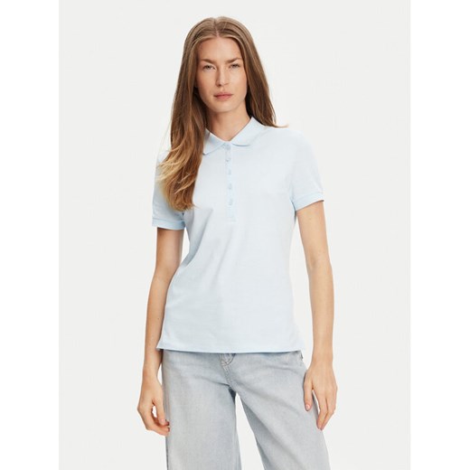 United Colors Of Benetton Polo 3TQJD300W Błękitny Slim Fit ze sklepu MODIVO w kategorii Bluzki damskie - zdjęcie 184048939