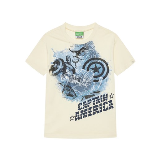 United Colors Of Benetton T-Shirt 35RYC10N9 Beżowy Regular Fit ze sklepu MODIVO w kategorii T-shirty chłopięce - zdjęcie 184048948