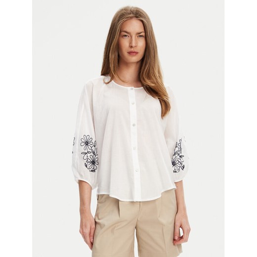 United Colors Of Benetton Koszula 5VZCDQ0BN Biały Relaxed Fit ze sklepu MODIVO w kategorii Koszule damskie - zdjęcie 184048955
