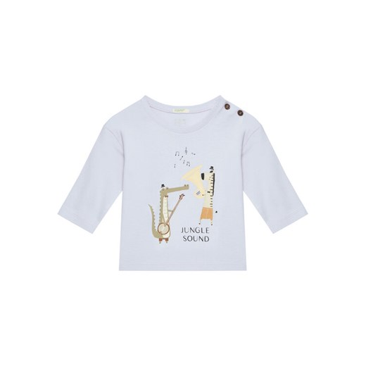 United Colors Of Benetton Bluzka 3I9WA105Q Niebieski Regular Fit ze sklepu MODIVO w kategorii Kaftaniki i bluzki - zdjęcie 184048958