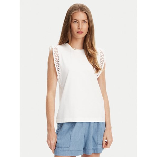United Colors Of Benetton Bluzka 3IFVD10AC Biały Regular Fit ze sklepu MODIVO w kategorii Bluzki damskie - zdjęcie 184048975