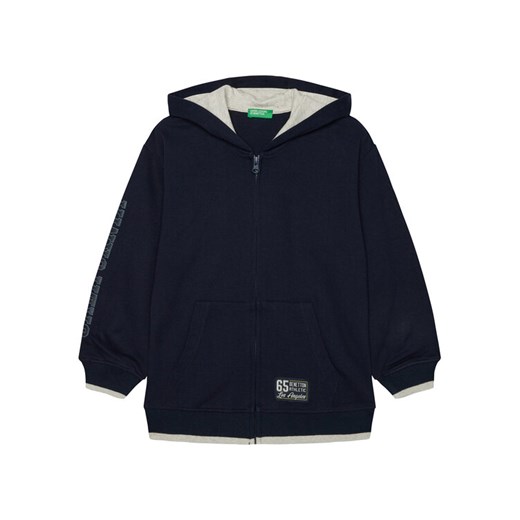 United Colors Of Benetton Bluza 3BC1C504U Granatowy Relaxed Fit ze sklepu MODIVO w kategorii Bluzy chłopięce - zdjęcie 184048989