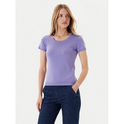 United Colors Of Benetton T-Shirt 1091D1M10 Fioletowy Regular Fit ze sklepu MODIVO w kategorii Bluzki damskie - zdjęcie 184048997