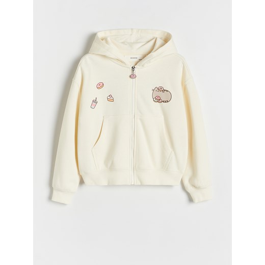 Reserved - Bluza Pusheen - kremowy ze sklepu Reserved w kategorii Bluzy dziewczęce - zdjęcie 184050588