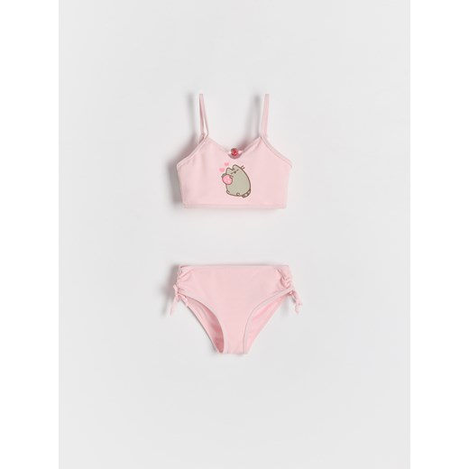 Reserved - Dwuczęściowy strój kąpielowy Pusheen - pastelowy róż ze sklepu Reserved w kategorii Stroje kąpielowe - zdjęcie 184050608