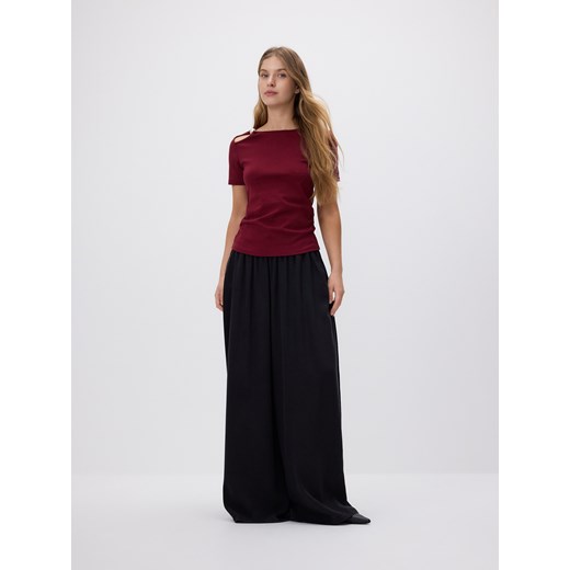 Bluzka damska Reserved z krótkim rękawem z bawełny 