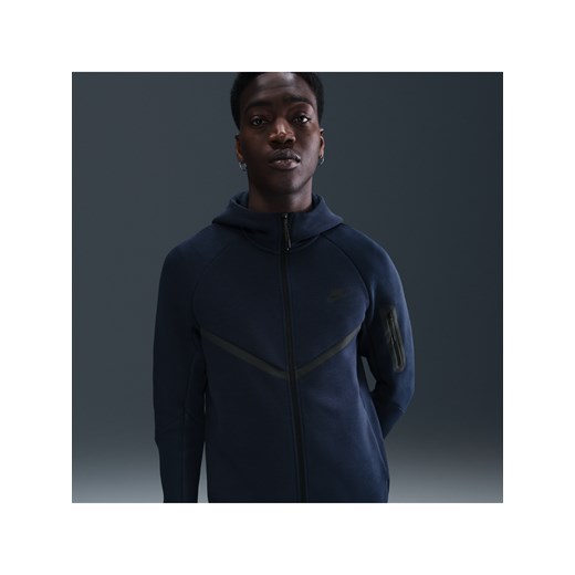 Męska kurtka z dzianiny z zamkiem na całej długości Windrunner Nike Tech - Niebieski ze sklepu Nike poland w kategorii Bluzy męskie - zdjęcie 184052235
