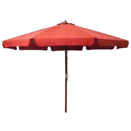 Parasol ogrodowy na drewnianym słupku terakota - Sorani Elior One Size wyprzedaż Edinos.pl