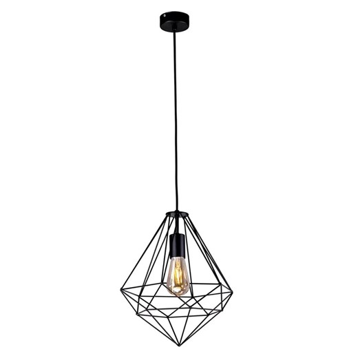 Czarna wisząca pojedyncza lampa R7-C37 ze sklepu Edinos.pl w kategorii Lampy wiszące - zdjęcie 184052806