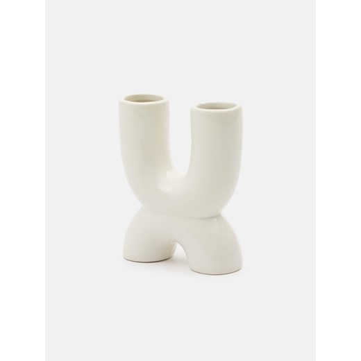 Sinsay - Świecznik ceramiczny - kremowy Sinsay One Size Sinsay