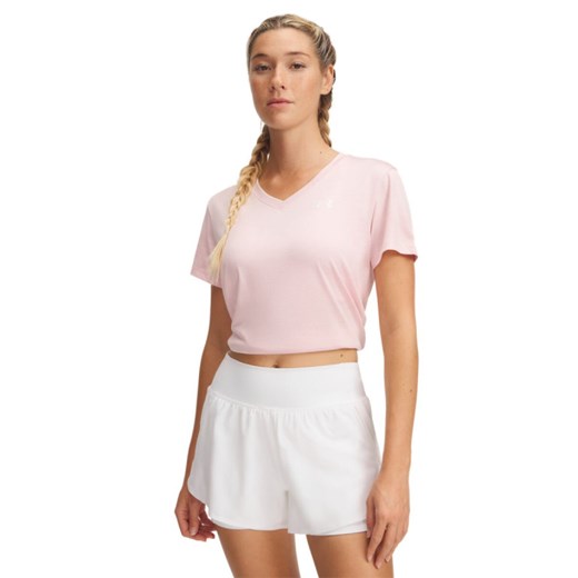 Damska koszulka treningowa Under Armour Tech SSV- Twist - różowa ze sklepu Sportstylestory.com w kategorii Bluzki damskie - zdjęcie 184054747