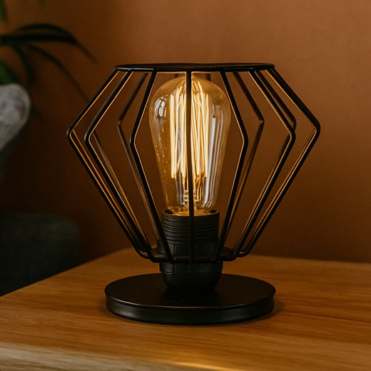 Mała lampka nocna druciana NOGOYA LOFT ze sklepu Lysne w kategorii Lampy stołowe - zdjęcie 184055317