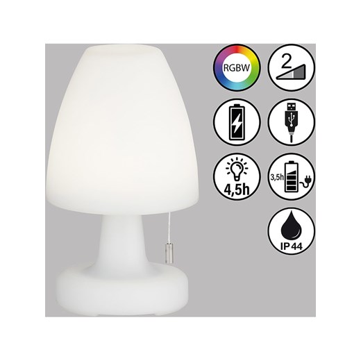 FISCHER &amp; HONSEL Lampa stołowa LED &quot;Termoli&quot; w kolorze białym - wys. 25 x Ø 15 cm ze sklepu Limango Polska w kategorii Lampy stołowe - zdjęcie 184056179