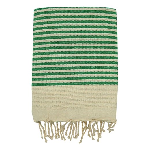 Le Comptoir de la Plage Fouta &quot;Yadara&quot; w kolorze zielono-beżowym - 200 x 100 cm ze sklepu Limango Polska w kategorii Ręczniki - zdjęcie 184056459