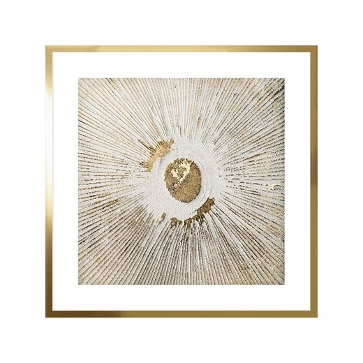 Ars Longa Druk artystyczny &quot;Golden line circle&quot; w ramce - 70 x 70 cm ze sklepu Limango Polska w kategorii Obrazy - zdjęcie 184056627