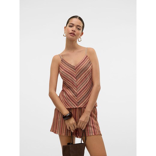 Vero Moda Top w kolorze beżowym ze wzorem ze sklepu Limango Polska w kategorii Bluzki damskie - zdjęcie 184056778