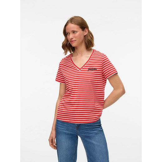 Vero Moda Koszulka w kolorze czerwonym ze sklepu Limango Polska w kategorii Bluzki damskie - zdjęcie 184056835