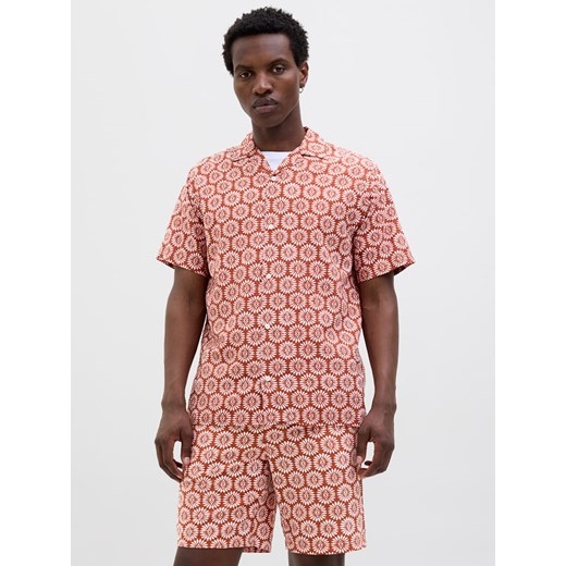 Koszula męska Jack & Jones z krótkim rękawem w abstrakcyjne wzory 