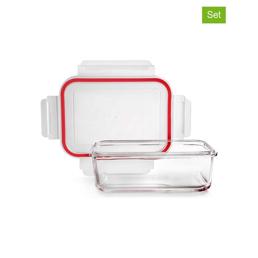 Ibili Pojemniki (2 szt.) w kolorze czerwonym - 400 ml ze sklepu Limango Polska w kategorii Pojemniki kuchenne - zdjęcie 184056926