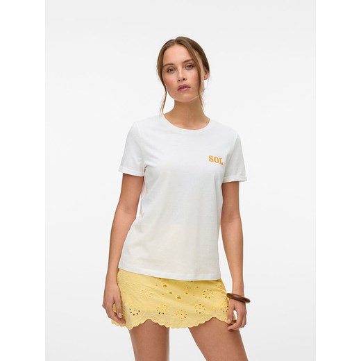Vero Moda Koszulka &quot;Mella&quot; w kolorze białym ze sklepu Limango Polska w kategorii Bluzki damskie - zdjęcie 184057119