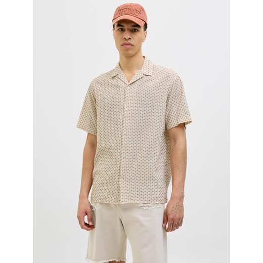 Koszula męska Jack & Jones casualowa z krótkim rękawem w abstrakcyjnym wzorze 