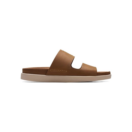Klapki męskie Clarks casualowe bez zapięcia z tkaniny