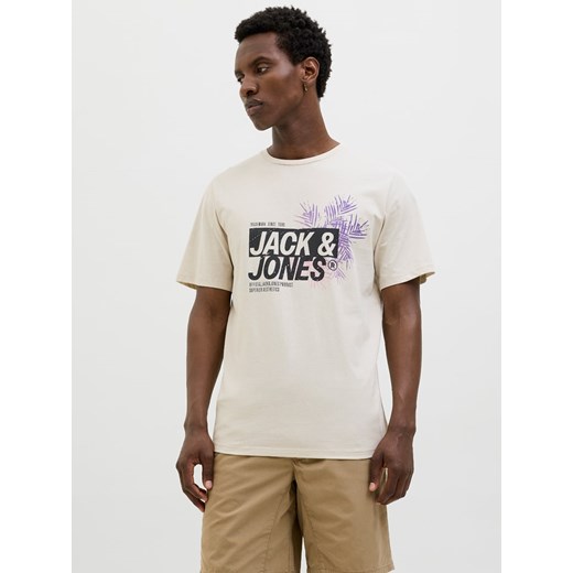 Jack &amp; Jones Koszulka &quot;Jaxon&quot; w kolorze beżowym ze sklepu Limango Polska w kategorii T-shirty męskie - zdjęcie 184057445