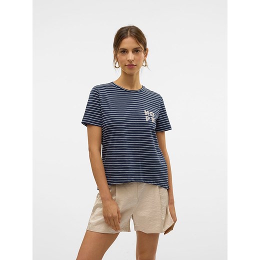 Vero Moda Koszulka &quot;Simone&quot; w kolorze granatowym ze sklepu Limango Polska w kategorii Bluzki damskie - zdjęcie 184057498