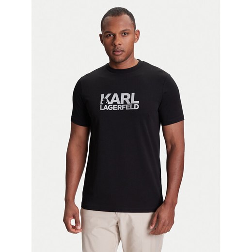 KARL LAGERFELD T-Shirt 755087 553235 Czarny Regular Fit ze sklepu MODIVO w kategorii T-shirty męskie - zdjęcie 184058009