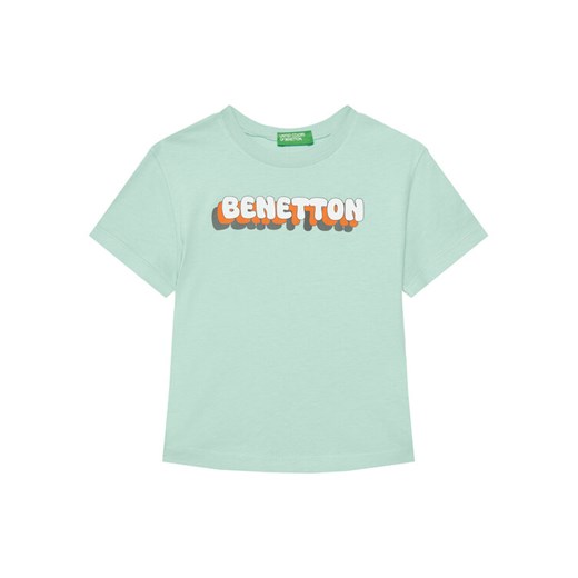 United Colors Of Benetton T-Shirt 3I1XG10HT Zielony Regular Fit ze sklepu MODIVO w kategorii T-shirty chłopięce - zdjęcie 184058016