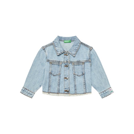 United Colors Of Benetton Kurtka jeansowa 2UTPGN03N Niebieski Regular Fit ze sklepu MODIVO w kategorii Kurtki dziewczęce - zdjęcie 184058026