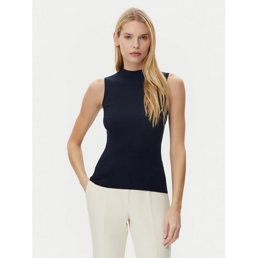 BOSS Bluzka Feskies 50473237 Granatowy Slim Fit ze sklepu MODIVO w kategorii Bluzki damskie - zdjęcie 184058028