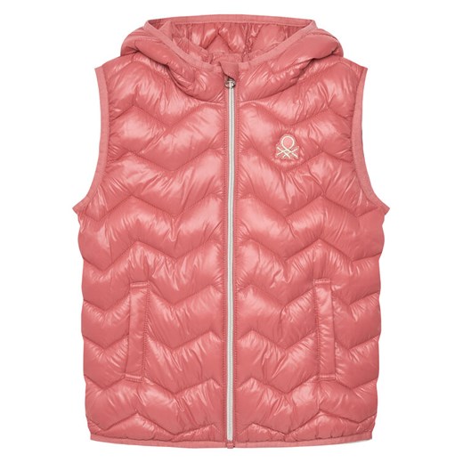 United Colors Of Benetton Kamizelka 21INCJ00Q Różowy Regular Fit ze sklepu MODIVO w kategorii Kamizelki dziewczęce - zdjęcie 184058029