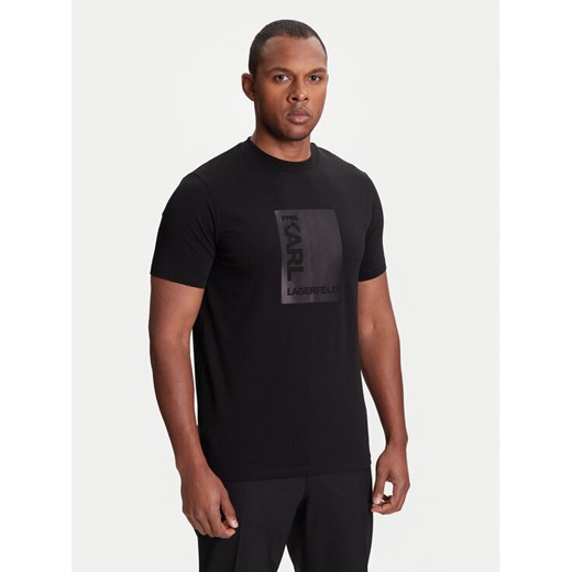 KARL LAGERFELD T-Shirt 755038 553235 Czarny Regular Fit ze sklepu MODIVO w kategorii T-shirty męskie - zdjęcie 184058038