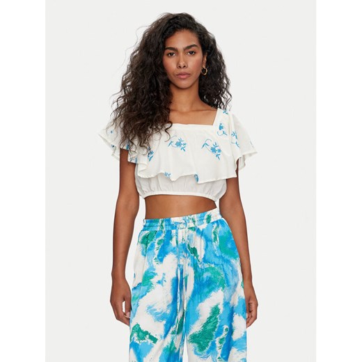 Vero Moda Bluzka Ibiza 10324193 Écru Regular Fit ze sklepu MODIVO w kategorii Bluzki damskie - zdjęcie 184058039