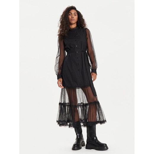 TWINSET Sukienka koktajlowa 241TT2040 Czarny Regular Fit ze sklepu MODIVO w kategorii Sukienki - zdjęcie 184058046