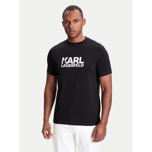 KARL LAGERFELD T-Shirt 755087 553235 Czarny Regular Fit ze sklepu MODIVO w kategorii T-shirty męskie - zdjęcie 184058085