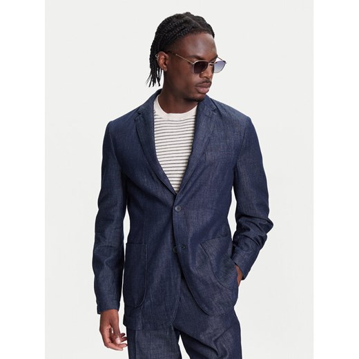 United Colors Of Benetton Marynarka 20QFUW01X Granatowy Regular Fit ze sklepu MODIVO w kategorii Marynarki męskie - zdjęcie 184058137