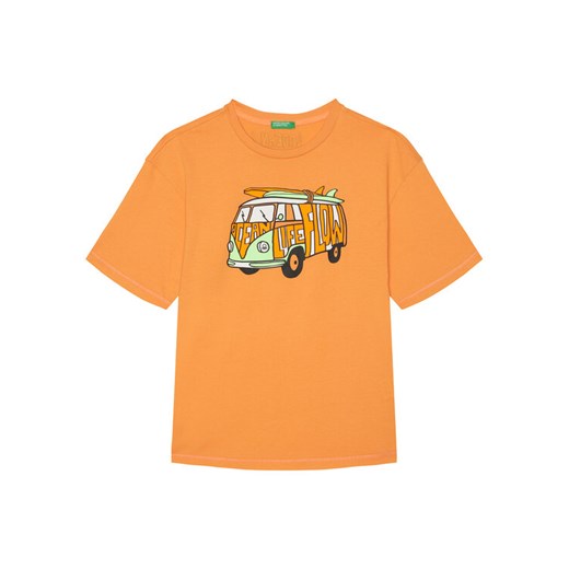 United Colors Of Benetton T-Shirt 3I1XC10P6 Pomarańczowy Regular Fit ze sklepu MODIVO w kategorii T-shirty chłopięce - zdjęcie 184058139