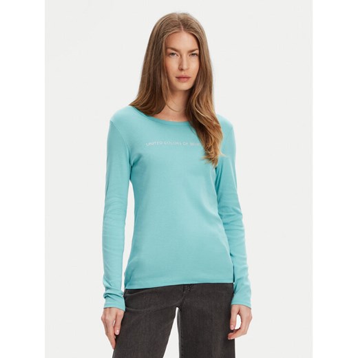 United Colors Of Benetton Bluzka 3GA2E16G0 Zielony Regular Fit ze sklepu MODIVO w kategorii Bluzki damskie - zdjęcie 184058156