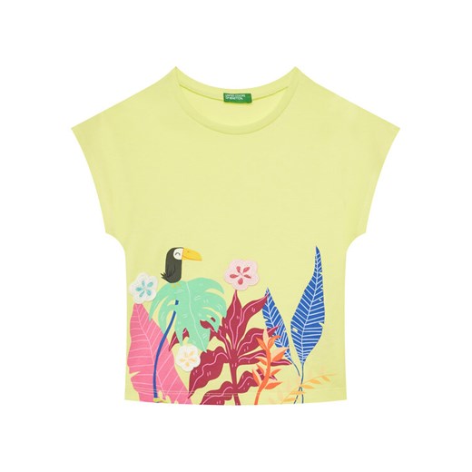 United Colors Of Benetton T-Shirt 3I1XG10JH Żółty Regular Fit ze sklepu MODIVO w kategorii Bluzki dziewczęce - zdjęcie 184058157