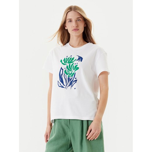 United Colors Of Benetton T-Shirt 3BL0D10AK Biały Regular Fit ze sklepu MODIVO w kategorii Bluzki damskie - zdjęcie 184058158