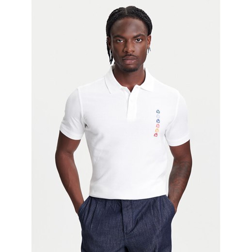 United Colors Of Benetton Polo 3089U302J Biały Regular Fit ze sklepu MODIVO w kategorii T-shirty męskie - zdjęcie 184058175