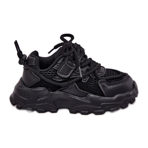 Buty Sportowe Sneakersy Dziecięce Czarne ze sklepu ButyModne.pl w kategorii Buty sportowe dziecięce - zdjęcie 184058989