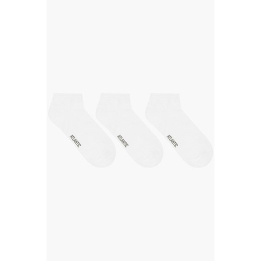 3-pack bawełniane białe skarpetki stopki damskie 3BLC-103, Kolor biały, Rozmiar 39-41, ATLANTIC ze sklepu Primodo w kategorii Skarpetki damskie - zdjęcie 184059737