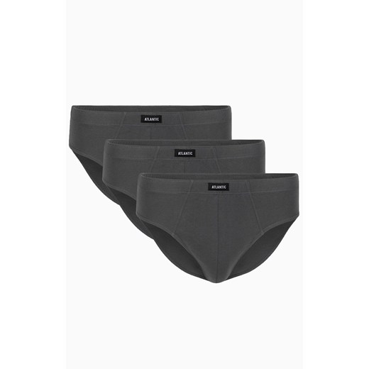 3-pack slipy męskie 3BMP-006-GRAFITOWY, Kolor grafitowy, Rozmiar M, ATLANTIC ze sklepu Primodo w kategorii Majtki męskie - zdjęcie 184059785